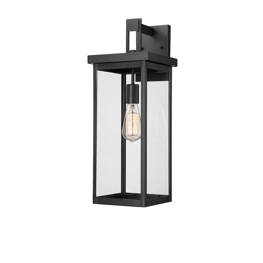 Millennium Lighting Barkeley 1Lt 22" Outdoor Sconce, Black/Clear