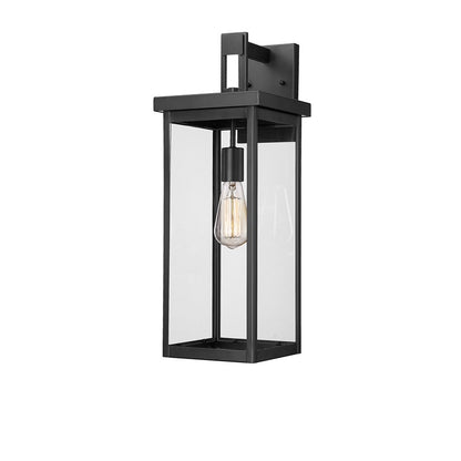 Millennium Lighting Barkeley 1Lt 22" Outdoor Sconce, Black/Clear
