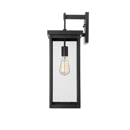 Millennium Lighting Barkeley 1Lt 22" Outdoor Sconce, Black/Clear