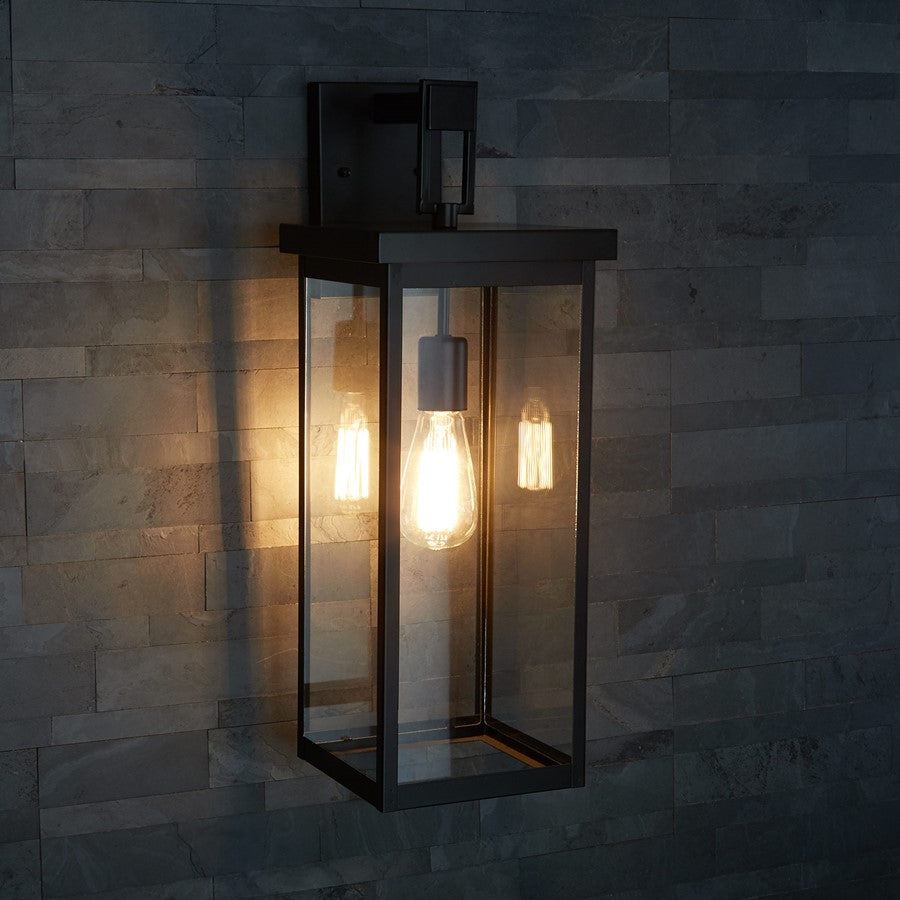 Millennium Lighting Barkeley 1Lt 22" Outdoor Sconce, Black/Clear