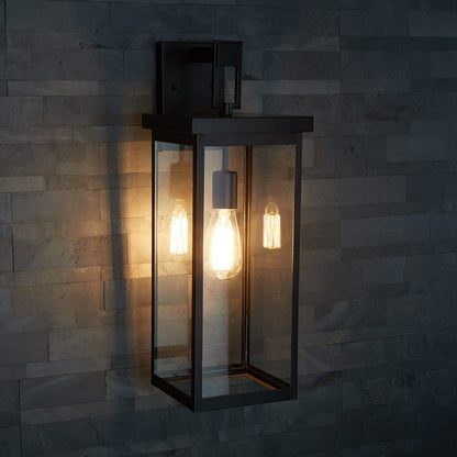 Millennium Lighting Barkeley 1Lt 22" Outdoor Sconce, Black/Clear