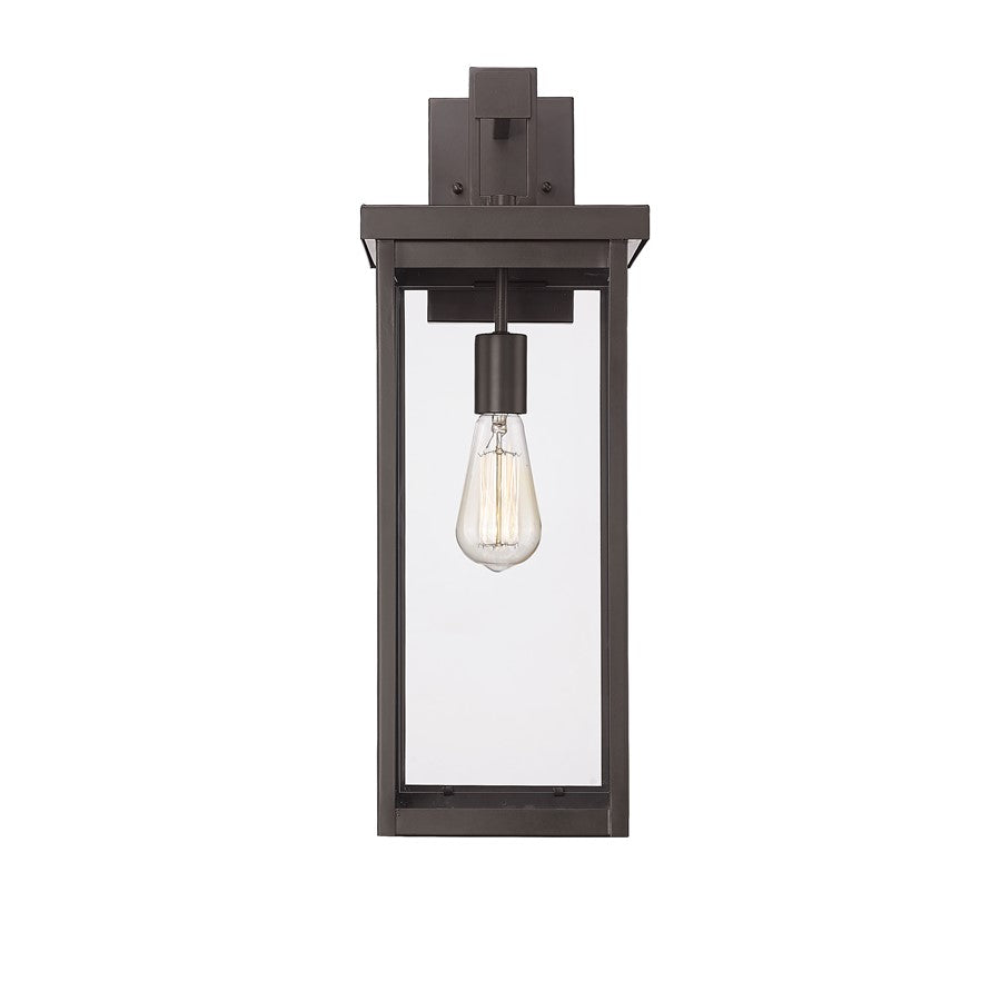Millennium Barkeley 1Lt 22" Outdoor Wall Sconce, Bronze/Clear - 42602-PBZ