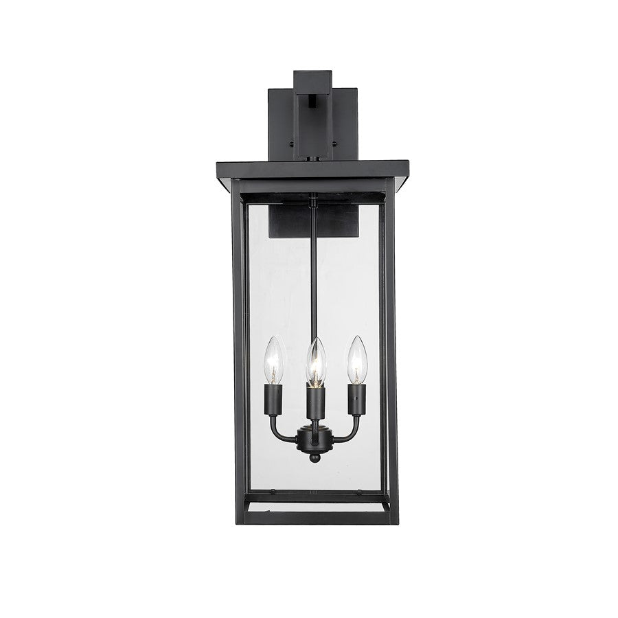 Millennium Lighting Barkeley 4Lt 27" Outdoor Sconce, Black/Clear - 42603-PBK