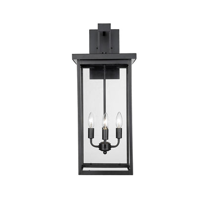 Millennium Lighting Barkeley 4Lt 27" Outdoor Sconce, Black/Clear - 42603-PBK