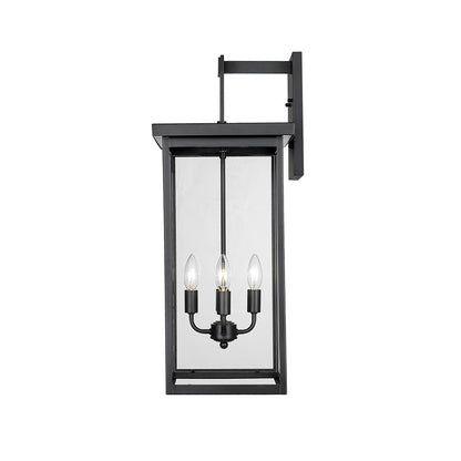 Millennium Lighting Barkeley 4Lt 27" Outdoor Sconce, Black/Clear