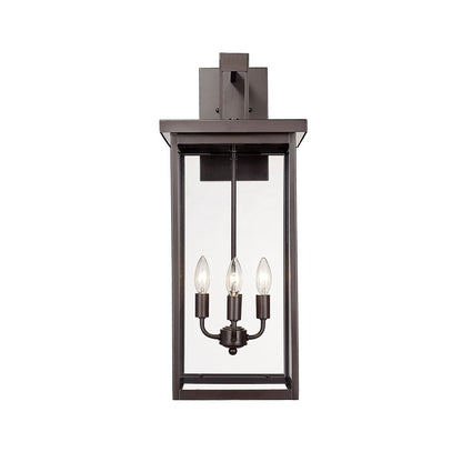 Millennium Barkeley 4Lt 27" Outdoor Wall Sconce, Bronze/Clear - 42603-PBZ