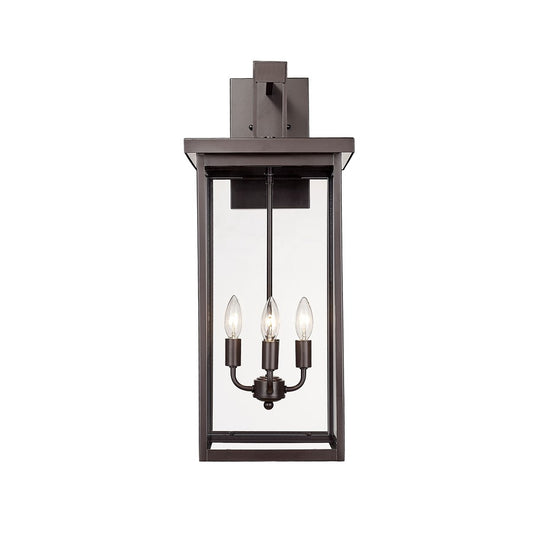 Millennium Barkeley 4Lt 27" Outdoor Wall Sconce, Bronze/Clear - 42603-PBZ
