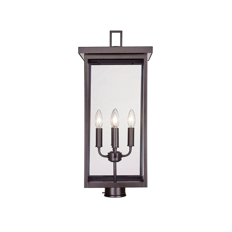 Millennium Lighting Barkeley 4Lt Outdoor Post Lantern, Bronze/Clear - 42604-PBZ