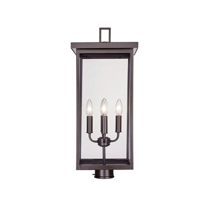 Millennium Lighting Barkeley 4Lt Outdoor Post Lantern, Bronze/Clear - 42604-PBZ