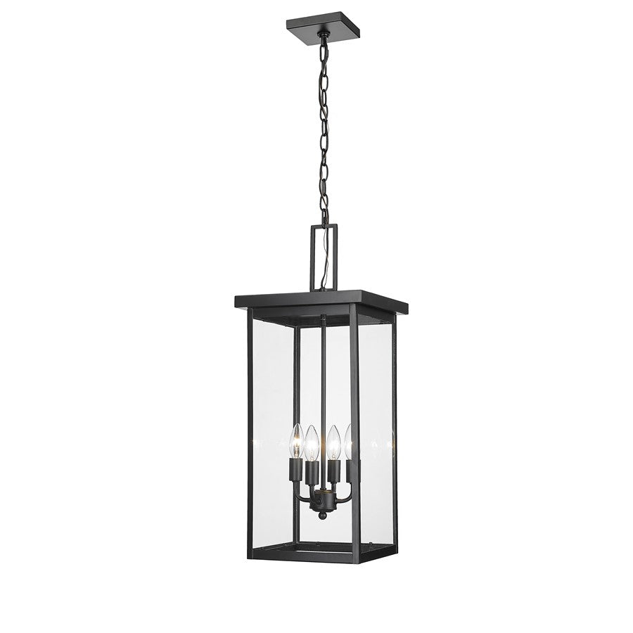 Millennium Lighting Barkeley 4Lt Outdoor Hanging Lantern, Black