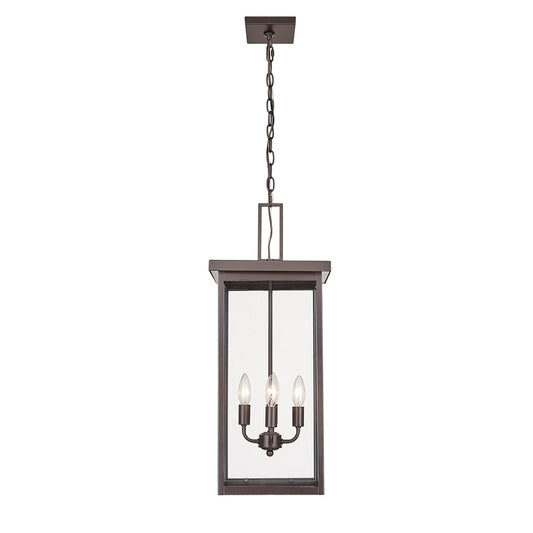 Millennium Barkeley 4Lt Outdoor Hanging Lantern, Bronze/Clear - 42605-PBZ