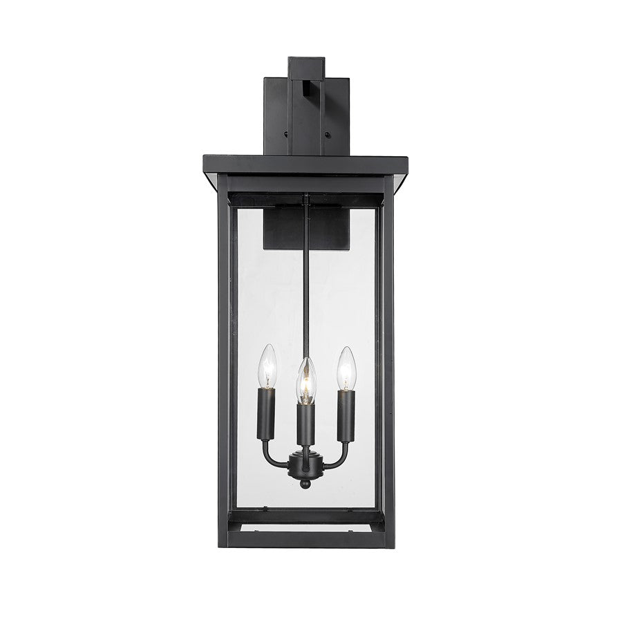 Millennium Lighting Barkeley 4Lt 30" Outdoor Sconce, Black/Clear - 42606-PBK