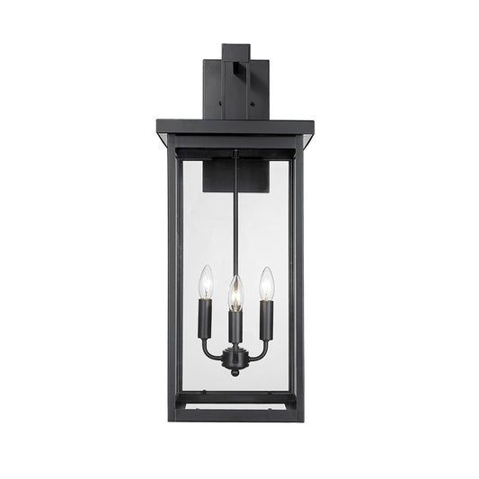 Millennium Lighting Barkeley 4Lt 30" Outdoor Sconce, Black/Clear - 42606-PBK
