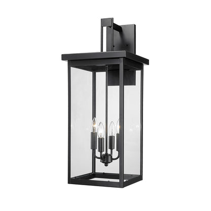 Millennium Lighting Barkeley 4Lt 30" Outdoor Sconce, Black/Clear