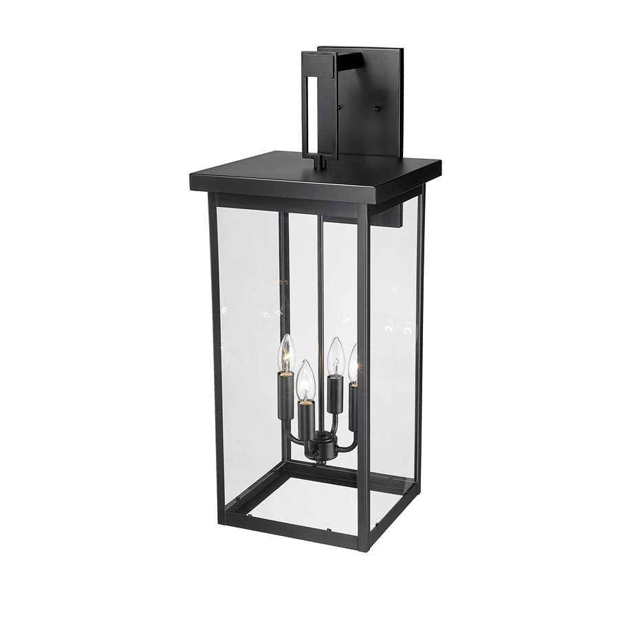 Millennium Lighting Barkeley 4Lt 30" Outdoor Sconce, Black/Clear