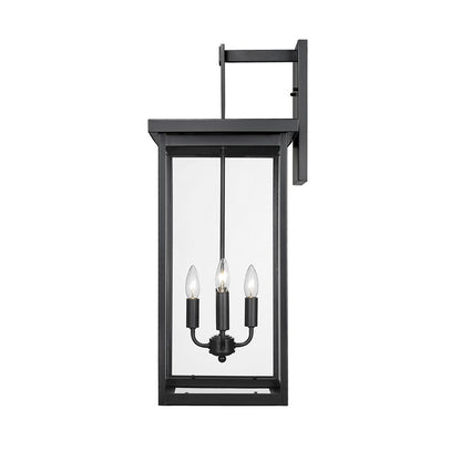 Millennium Lighting Barkeley 4Lt 30" Outdoor Sconce, Black/Clear