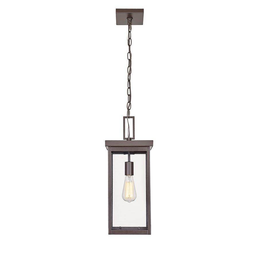 Millennium Barkeley 1Lt Outdoor Hanging Lantern, Bronze/Clear - 42607-PBZ