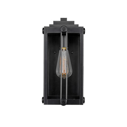 Millennium Lighting Oakland 1Lt 13" Outdoor Wall Sconce, Black/Clear - 42631-PBK