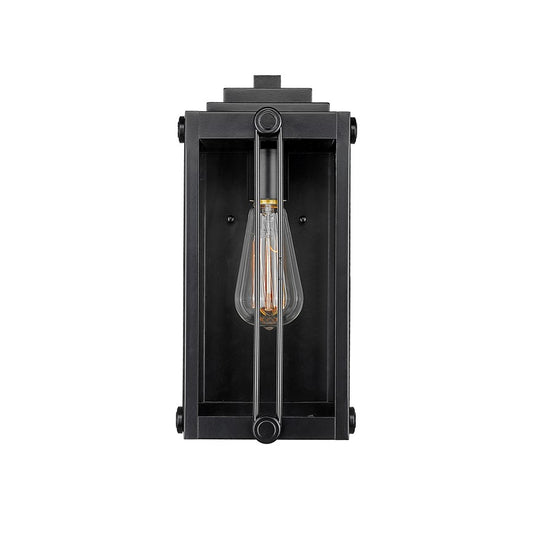 Millennium Lighting Oakland 1Lt 13" Outdoor Wall Sconce, Black/Clear - 42631-PBK