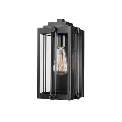 Millennium Lighting Oakland 1Lt 13" Outdoor Wall Sconce, Black/Clear