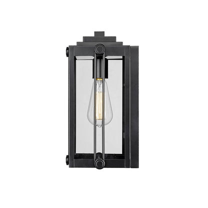 Millennium Lighting Oakland 1Lt 13" Outdoor Wall Sconce, Black/Clear
