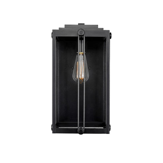 Millennium Lighting Oakland 1Lt 17" Outdoor Wall Sconce, Black/Clear - 42632-PBK