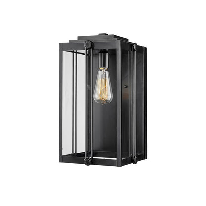 Millennium Lighting Oakland 1Lt 17" Outdoor Wall Sconce, Black/Clear