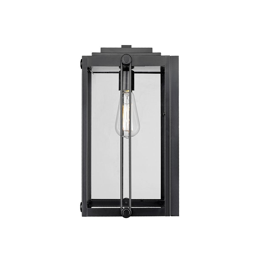 Millennium Lighting Oakland 1Lt 17" Outdoor Wall Sconce, Black/Clear