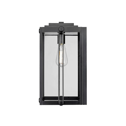 Millennium Lighting Oakland 1Lt 17" Outdoor Wall Sconce, Black/Clear