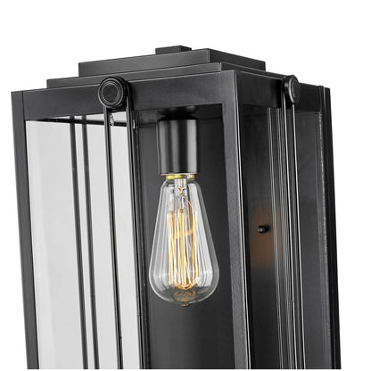 Millennium Lighting Oakland 1Lt 17" Outdoor Wall Sconce, Black/Clear