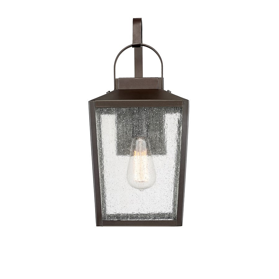 Millennium Devens 1Lt 18" Outdoor Wall Sconce, Bronze/Clear Seeded - 42652-PBZ