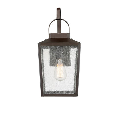Millennium Devens 1Lt 18" Outdoor Wall Sconce, Bronze/Clear Seeded - 42652-PBZ