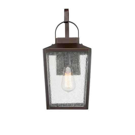 Millennium Devens 1Lt 18" Outdoor Wall Sconce, Bronze/Clear Seeded - 42652-PBZ