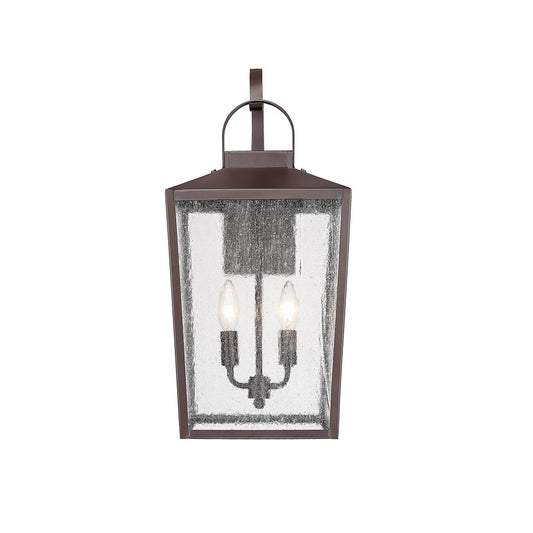 Millennium Devens 2Lt Outdoor Wall Sconce, Bronze/Clear Seeded - 42653-PBZ