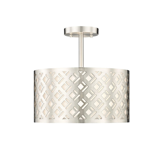 Millennium Lighting Gracelan 2Lt Semi Flush Mount, Nickel - 4292-BN