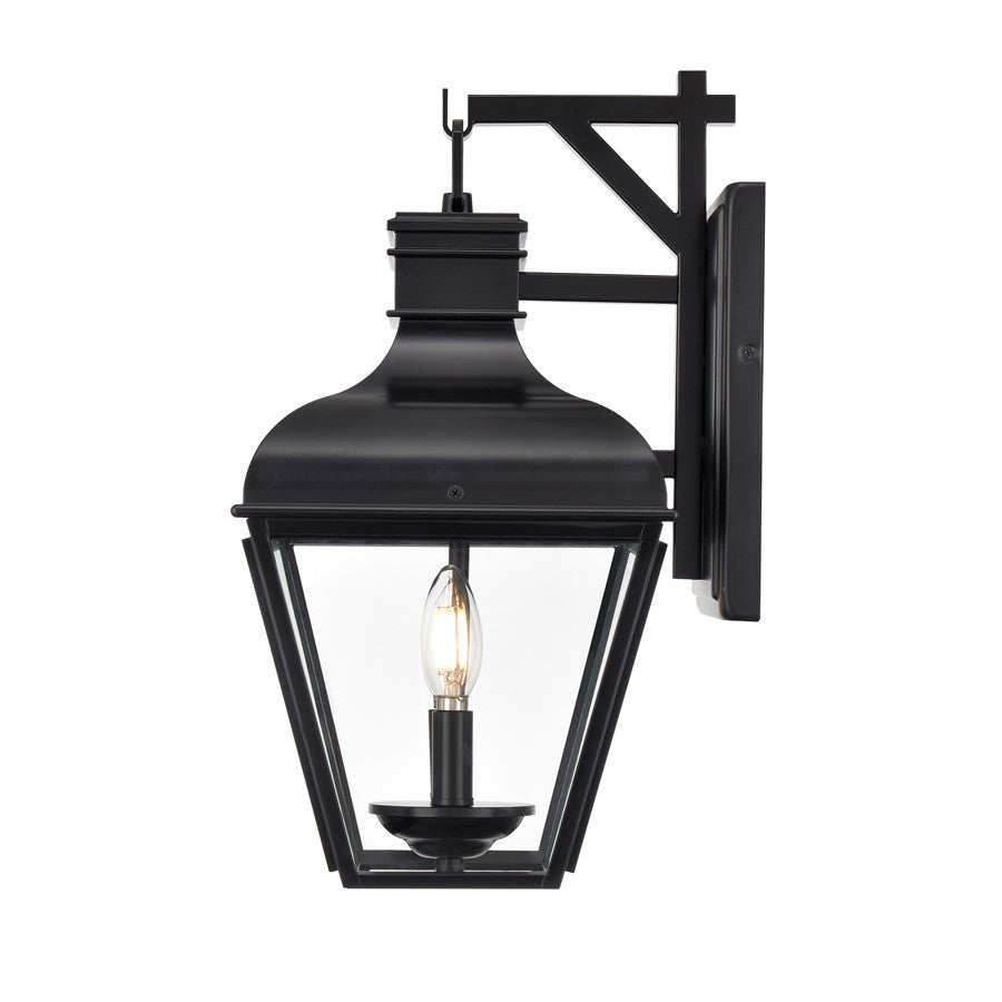 Millennium Lighting Edenton 2Lt 18" Outdoor Wall Sconce, Black/Clear