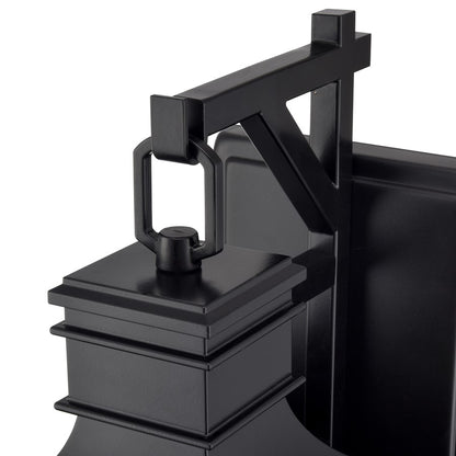 Millennium Lighting Edenton 2Lt 18" Outdoor Wall Sconce, Black/Clear