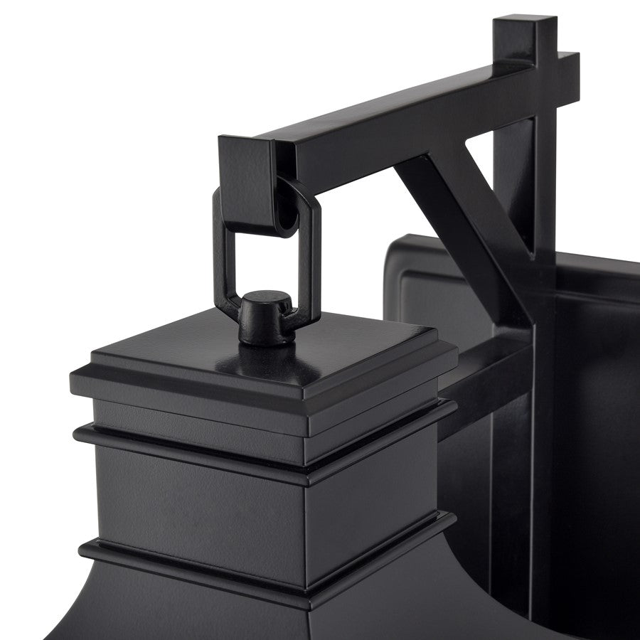 Millennium Lighting Edenton 3Lt 21" Outdoor Wall Sconce, Black/Clear