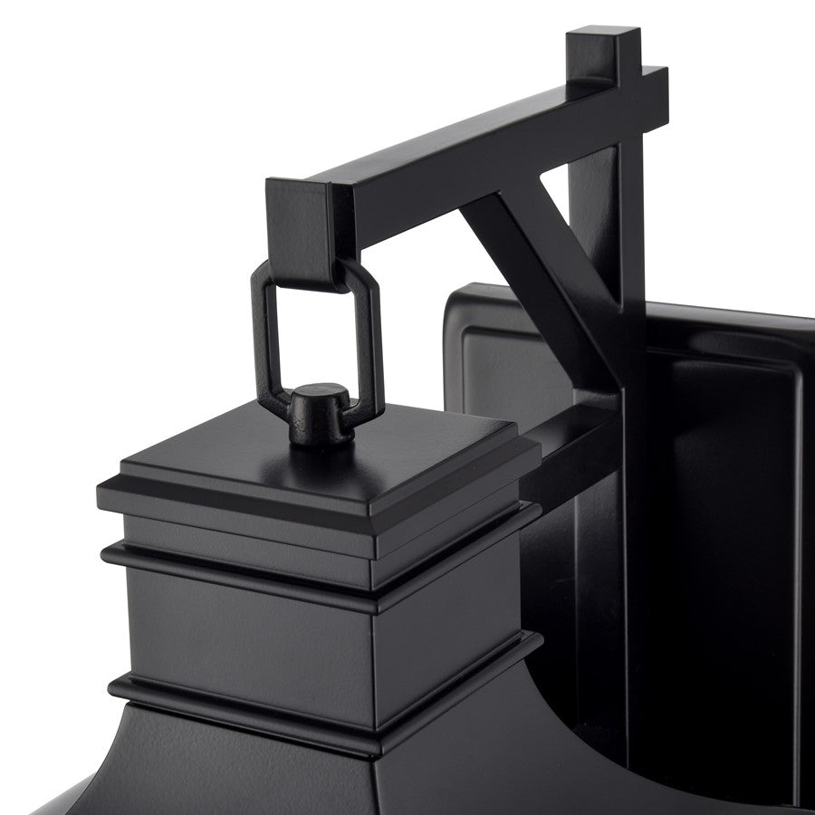 Millennium Lighting Edenton 4Lt 25" Outdoor Wall Sconce, Black/Clear