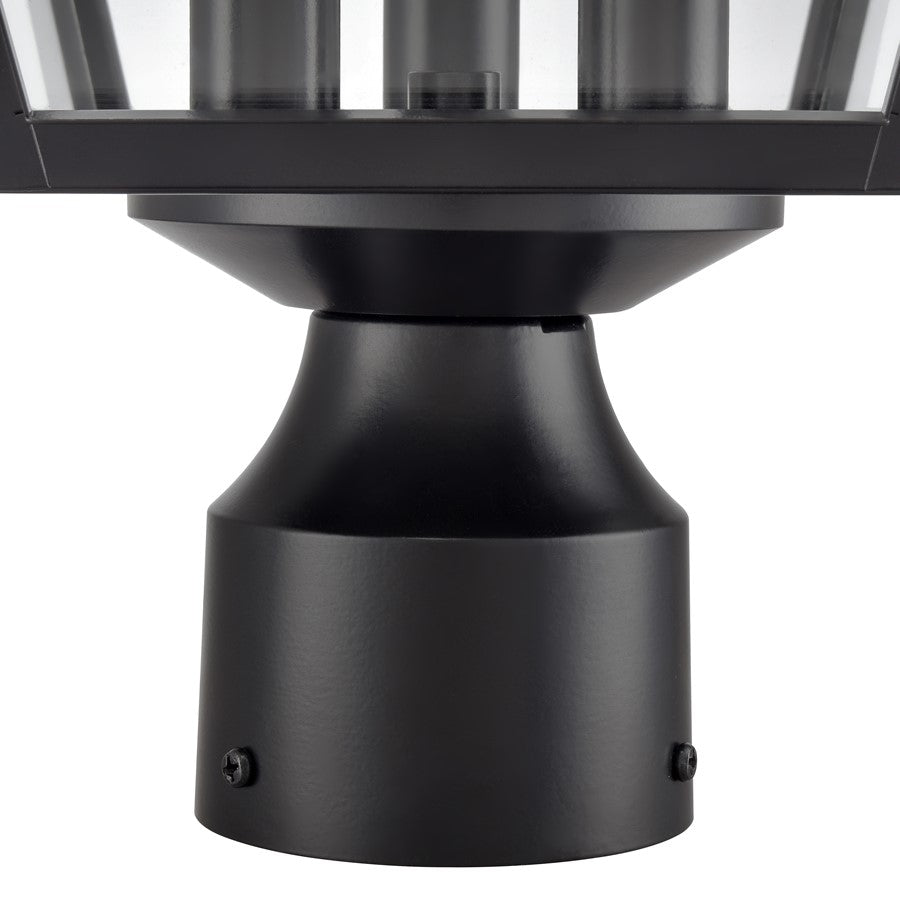 Millennium Lighting Edenton 3Lt 24" Outdoor Post Lantern, Black/Clear