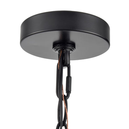 Millennium Edenton 3Lt 11" Outdoor Hanging Pendant, Black/Clear