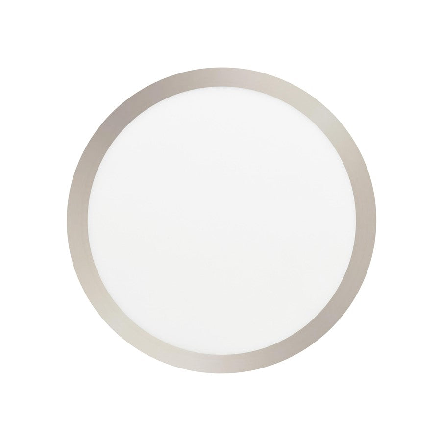 RP Lighting Slim Edge-Lit 12" LED Disc, Brushed Nickel
