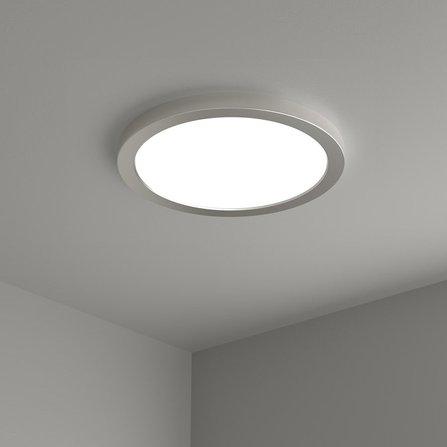 RP Lighting Slim Edge-Lit 12" LED Disc, Brushed Nickel