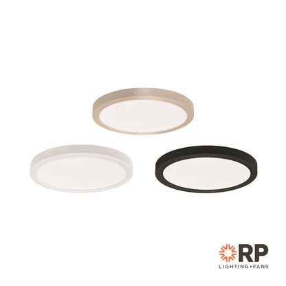 RP Lighting Slim Edge-Lit 12" LED Disc, Brushed Nickel