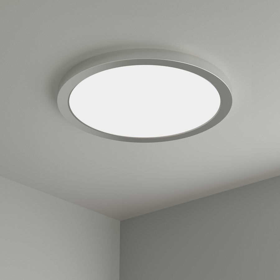 RP Lighting Slim Edge-Lit 15" LED Disc, Brushed Nickel