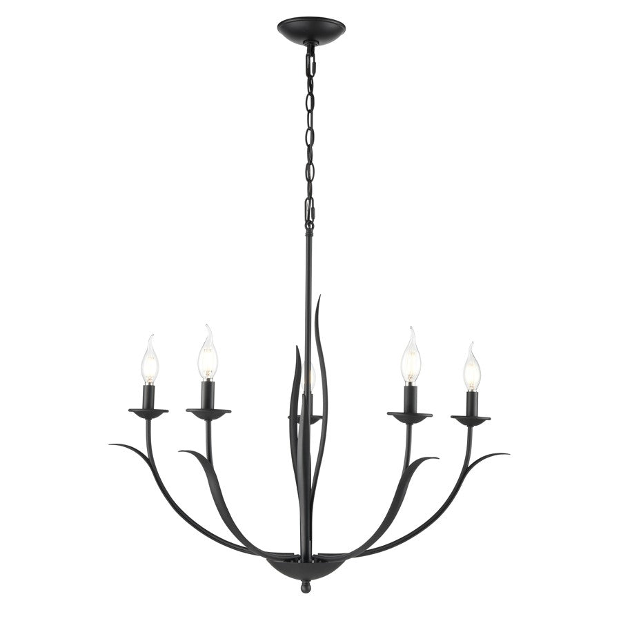 Millennium Lighting Charlize 5Lt 30" Chandelier, Black