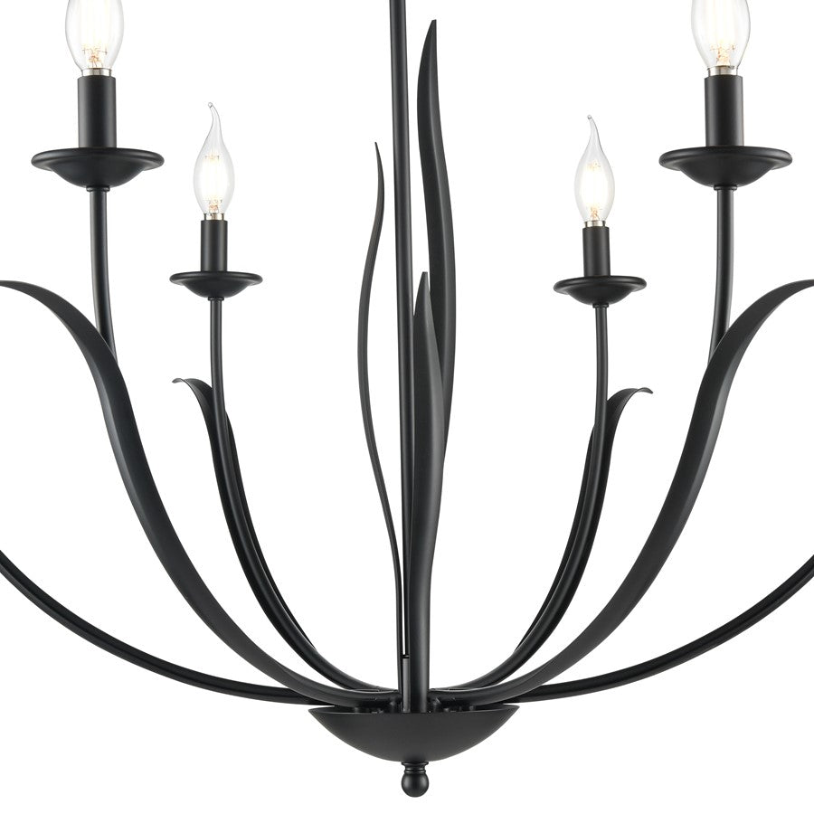 Millennium Lighting Charlize 6Lt 34" Chandelier, Black