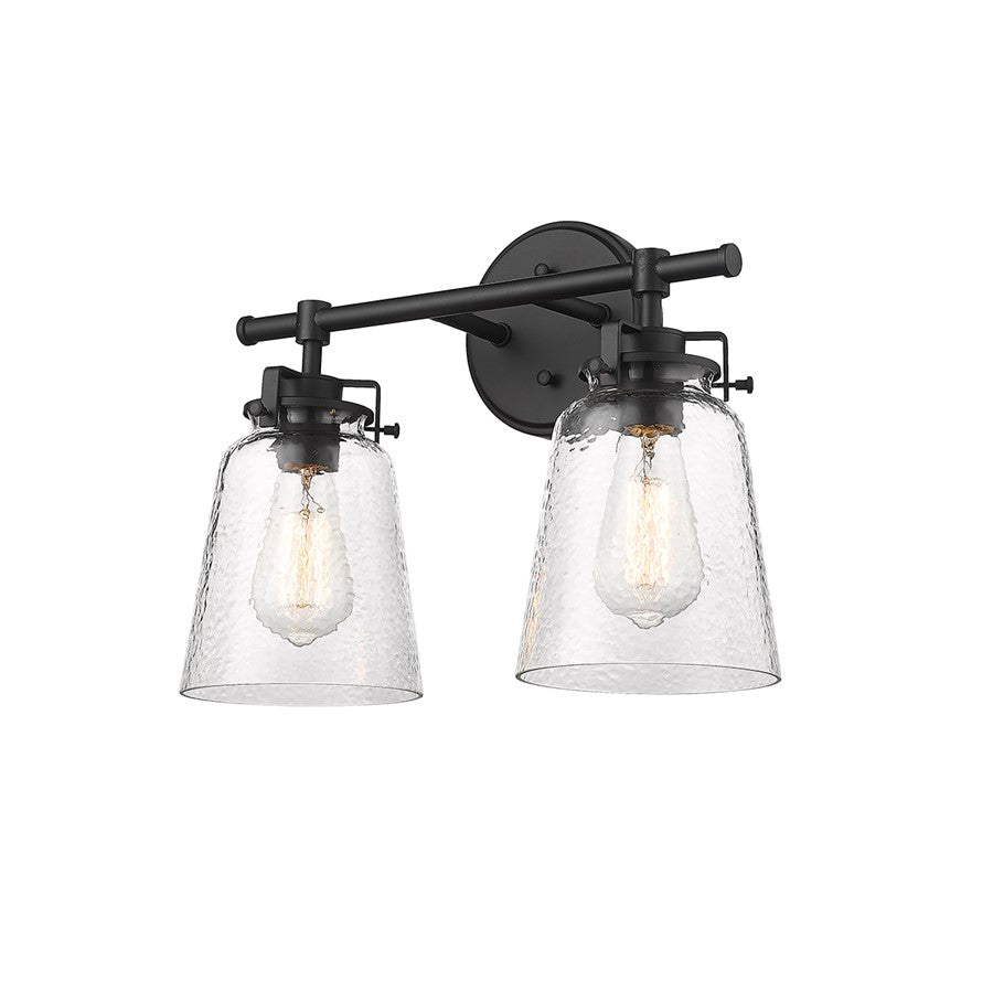 Millennium Lighting Amberose 2Lt Vanity, Black