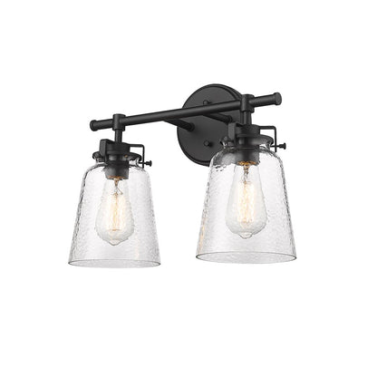 Millennium Lighting Amberose 2Lt Vanity, Black