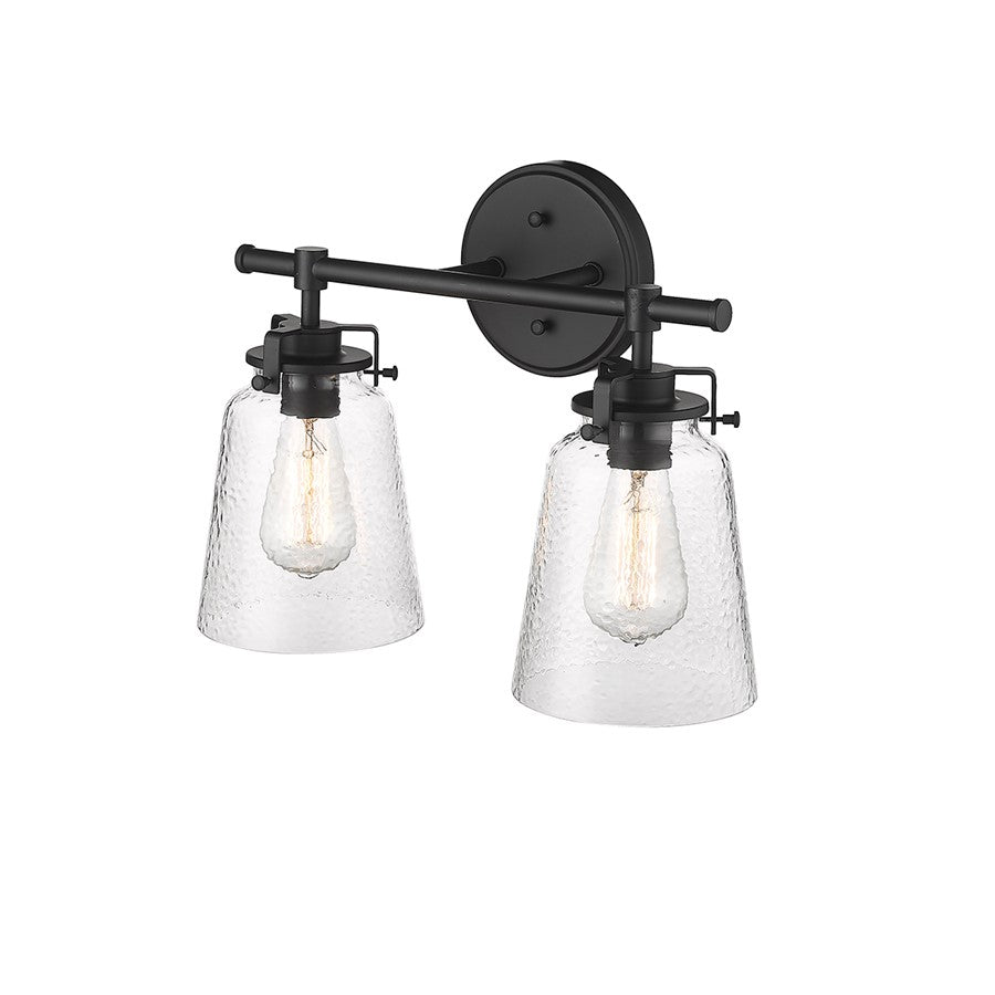 Millennium Lighting Amberose 2Lt Vanity, Black
